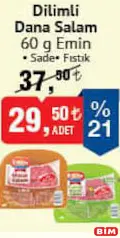 EMİN DİLİMLİ DANA SALAM 60 G fiyat ve kampanya bilgisi